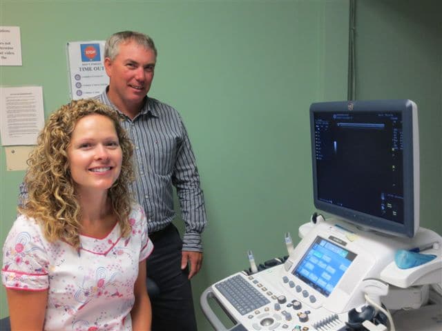 Johanna Verhagen, Ultrasound Technologist and David Quann, Diagnostic Imaging Manager